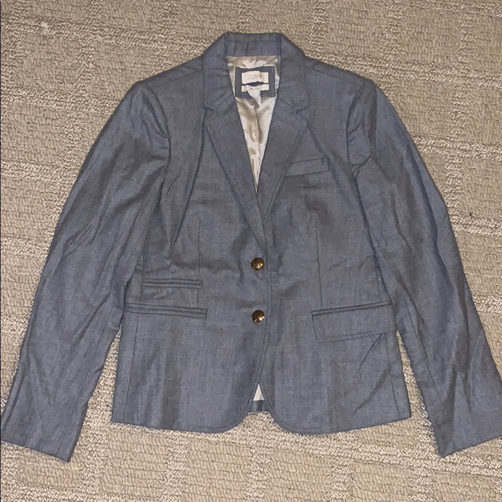 J Crew Schoolboy Chambray Blazer